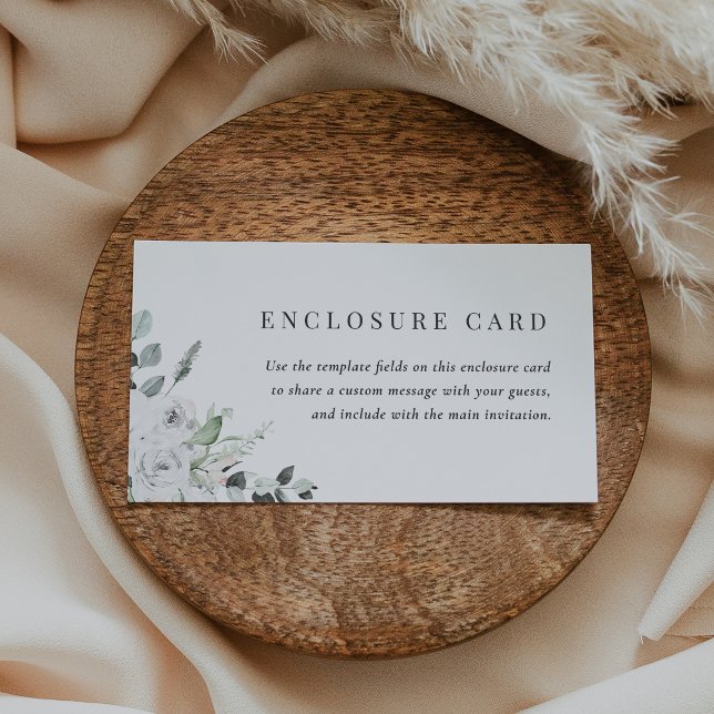 Carte de Réponse de Mariage Florale Blanche Modifi (Créateur téléchargé)