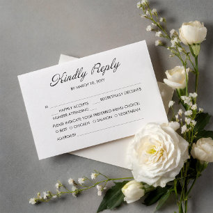 Carte de réponse de mariage joyeuse et ludique