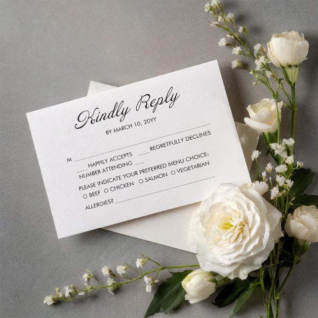 Carte de réponse de mariage joyeuse et ludique (Créateur téléchargé)