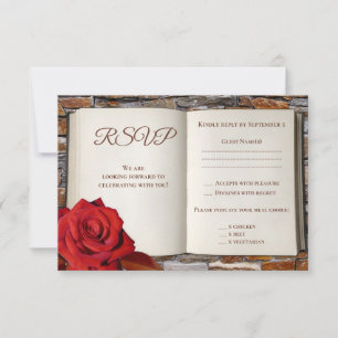 Carte de réponse de mariage livre d'histoire d'amo