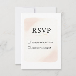 Carte de réponse de mariage minimal élégant – 3,5x