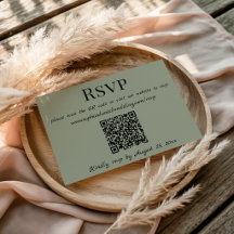 Carte de réponse de mariage minimaliste élégante a