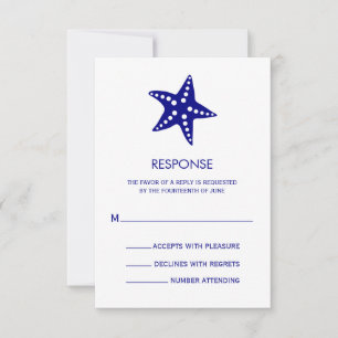 Carte de réponse de mariage minimaliste étoile de 