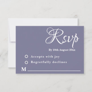 Carte de réponse de mariage minimaliste Twilight B