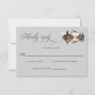 Carte de réponse de mariage Mystic Autumn