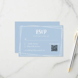 Carte de réponse de mariage QR de style écriture b