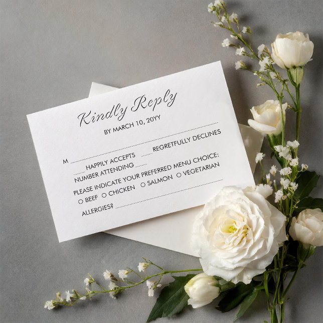 Carte de réponse de mariage Romance Ardent (Créateur téléchargé)