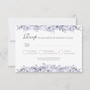 Carte de réponse de mariage RSVP Floral vintage
