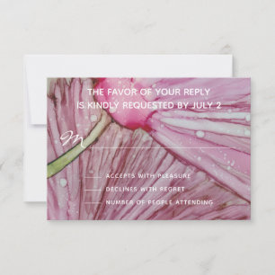 Carte de réponse de mariage RSVP Turquoise & Laven