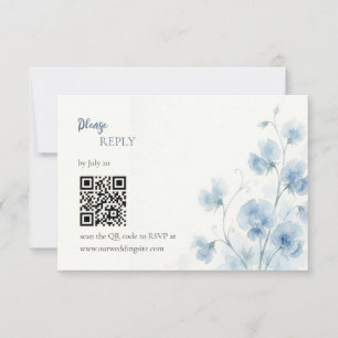 Carte de réponse de mariage Something Blue