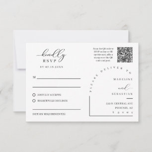 Carte de réponse de mariage Terracotta Earthy Boho
