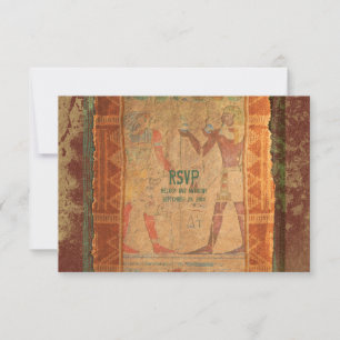 Carte de réponse de RSVP de mariage égyptien antiq