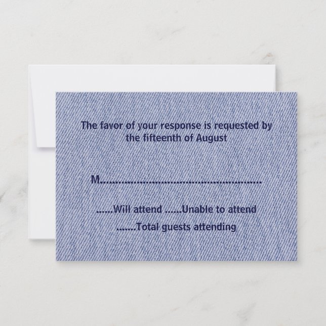 Carte de réponse Denim All Purpose (Devant)
