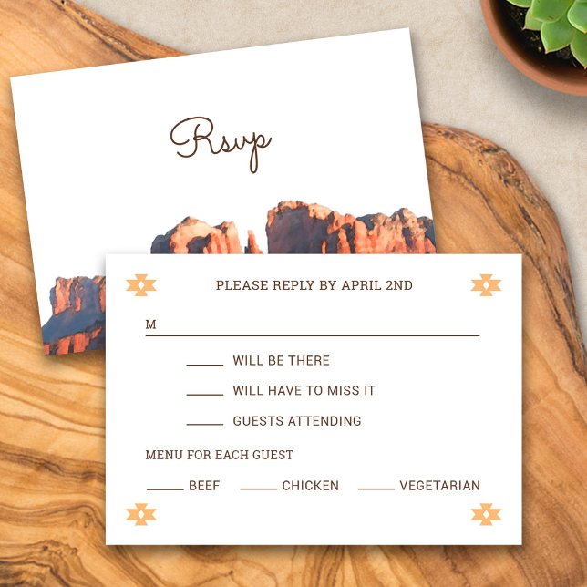 Carte de réponse Desert Chic Sedona (Desert Chic Sedona RSVP)