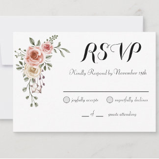 Carte de réponse Deux Coeurs Un Amour Rustique Arb