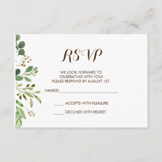 Carte de réponse d'invitation de mariage au cadre 