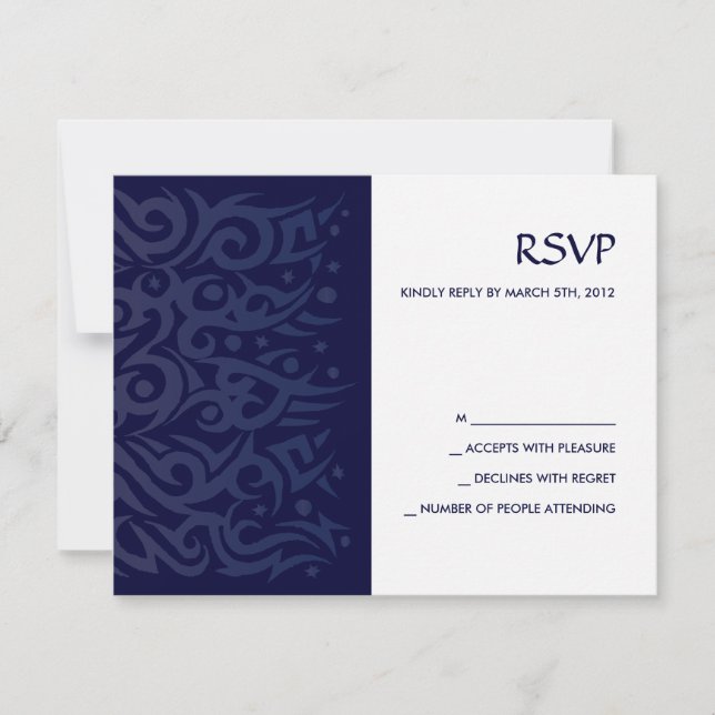 Carte de réponse du Bat mitzvah de la barre de con (Devant)
