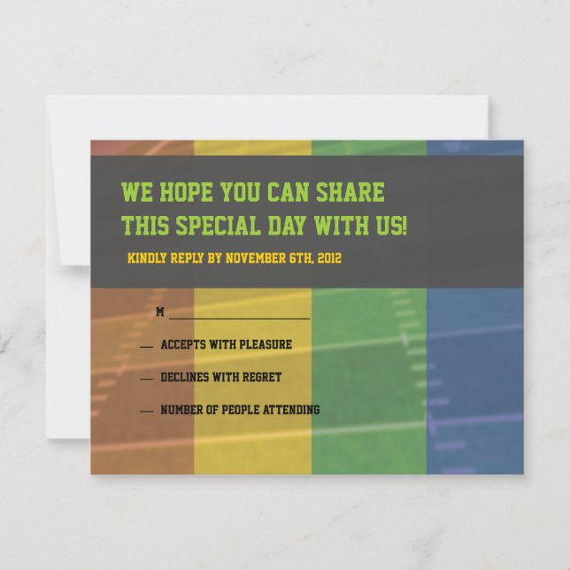 Carte de réponse du Bat mitzvah de la barre de foo (Devant)