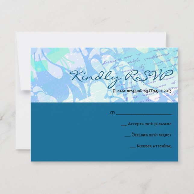Carte de réponse du Bat mitzvah de la barre d'ÉCRI (Devant)
