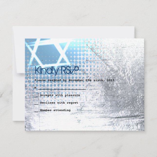 Carte de réponse du Bat mitzvah de la barre d'état (Devant)
