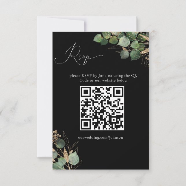 Carte de réponse du code QR de l'Eucalyptus noir (Devant)