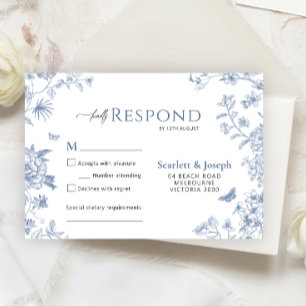 Carte de réponse du Jardin Bleu Français VICTORIA