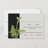 Carte de réponse du Mariage Calla Lily