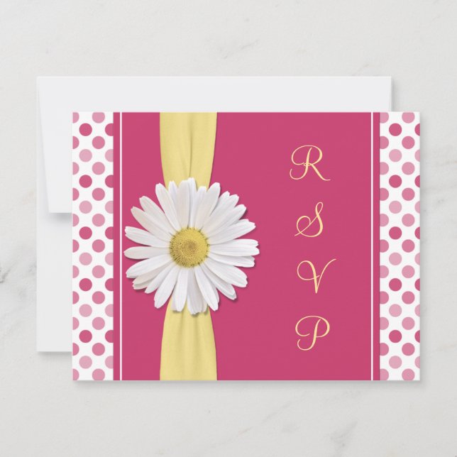 Carte de réponse du Mariage de la Paquet Rose (Devant)