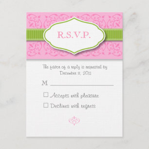 Carte de réponse du Mariage de ruban et de phoque