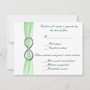Carte de réponse du Mariage Green Infinity
