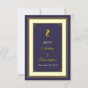 Carte de réponse du Mariage nautique Marine Gold S