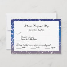 Carte de réponse du Mariage Ombre Rainbow Lanterns