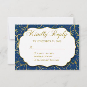Carte de réponse du Mariage RSVP
