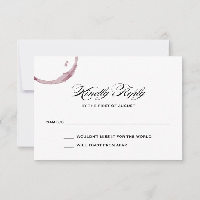 Carte de réponse du Mariage Vineyard Vineyard (Devant)