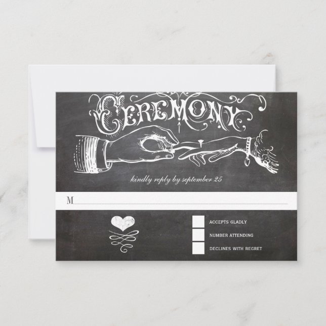 Carte de réponse du tableau de bord de cérémonie (Devant)