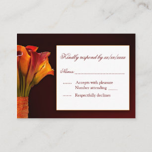 Carte de réponse du zantedeschia RSVP