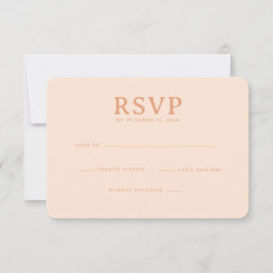 Carte de réponse élégante "Peach"