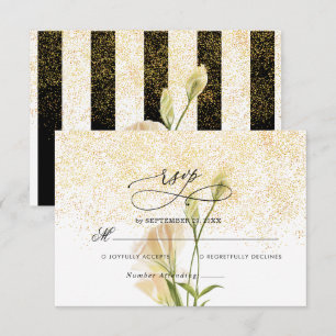 Carte de réponse élégante pour mariage