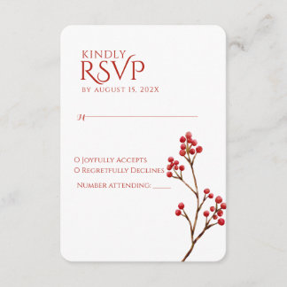 Carte de réponse élégante pour mariage d'automne à