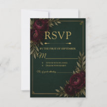 Carte de réponse Emerald Elegance