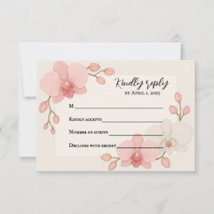 Carte de réponse Enchanted Orchid