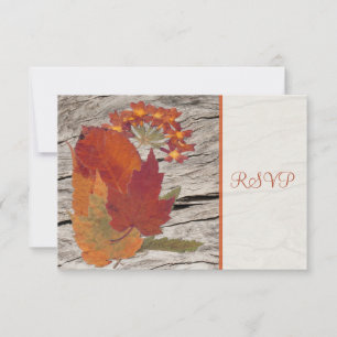 Carte de réponse Feuilles et Fleurs séchées d'Auto
