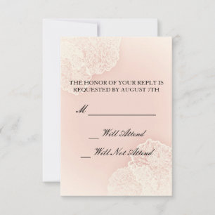 Carte de réponse florale de chrysanthème rose