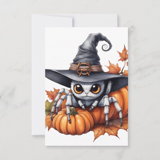 Carte de réponse Halloween personnalisable (Devant)