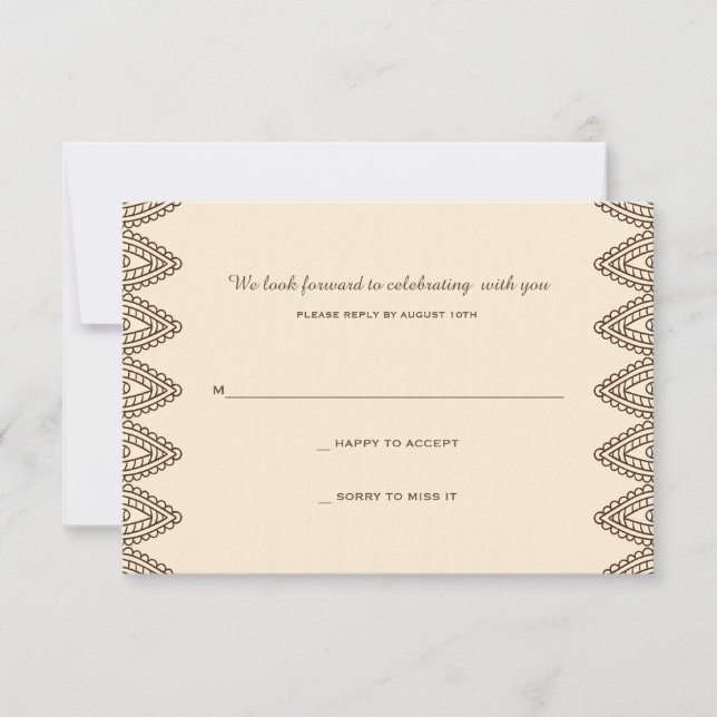 Carte de réponse Henna (Devant)