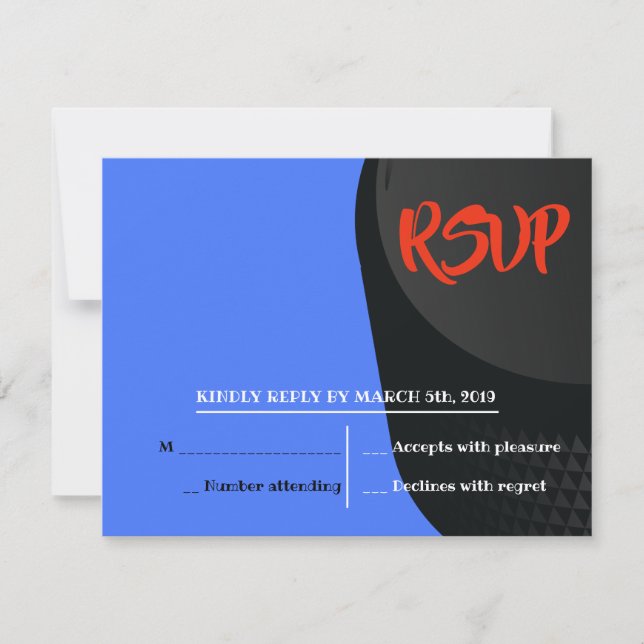 Carte de réponse HOCKEY PUCK Bar Bar Bar Mitzvah (Devant)