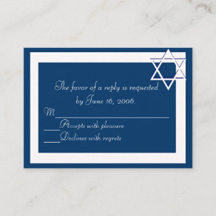 Carte de réponse Invitations Barre/Bat mitzvah