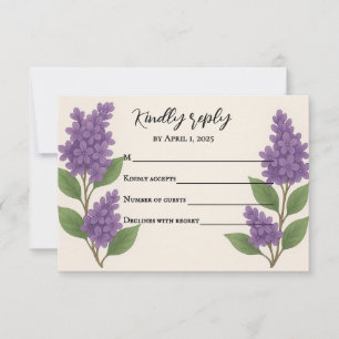 Carte de réponse Lilac Reverie