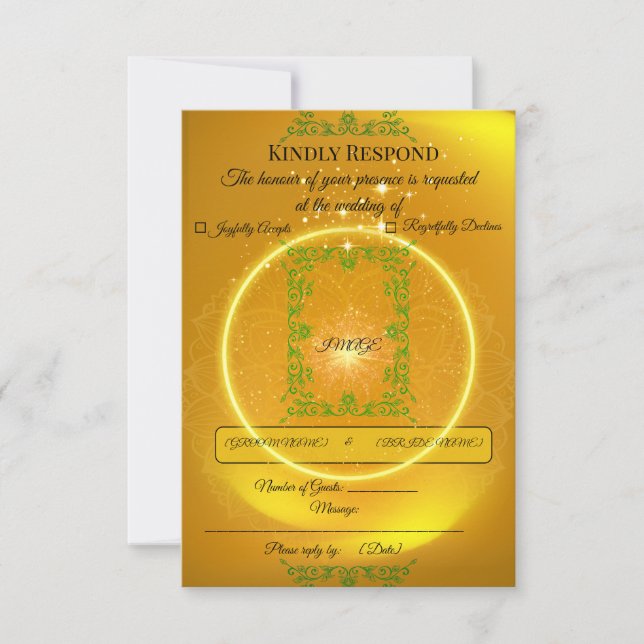 | Carte de réponse Luxe Moderne (Devant)