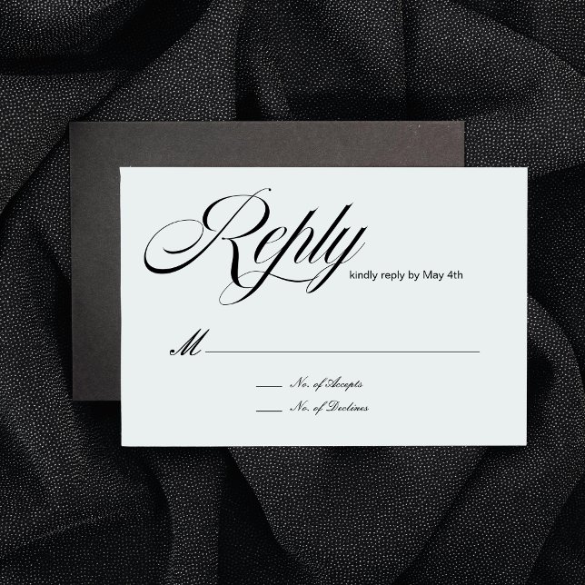 Carte de réponse Luxe Script (Créateur téléchargé)